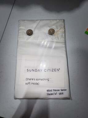 Sunday Citizen Natural Premium Bamboo Standard Pillowcase Set - White